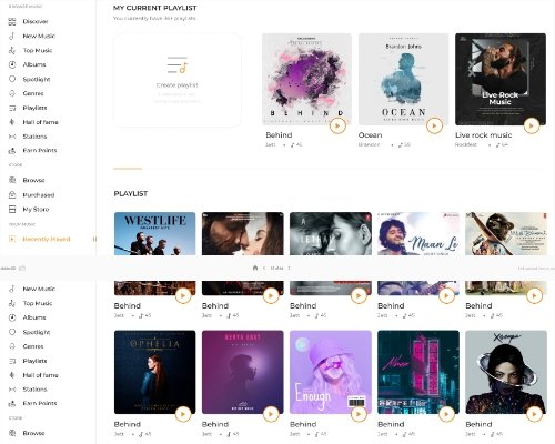 Nexovah Portfolio - Deepsound UI Design